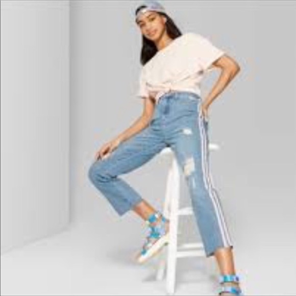 high waist kick flare jeans